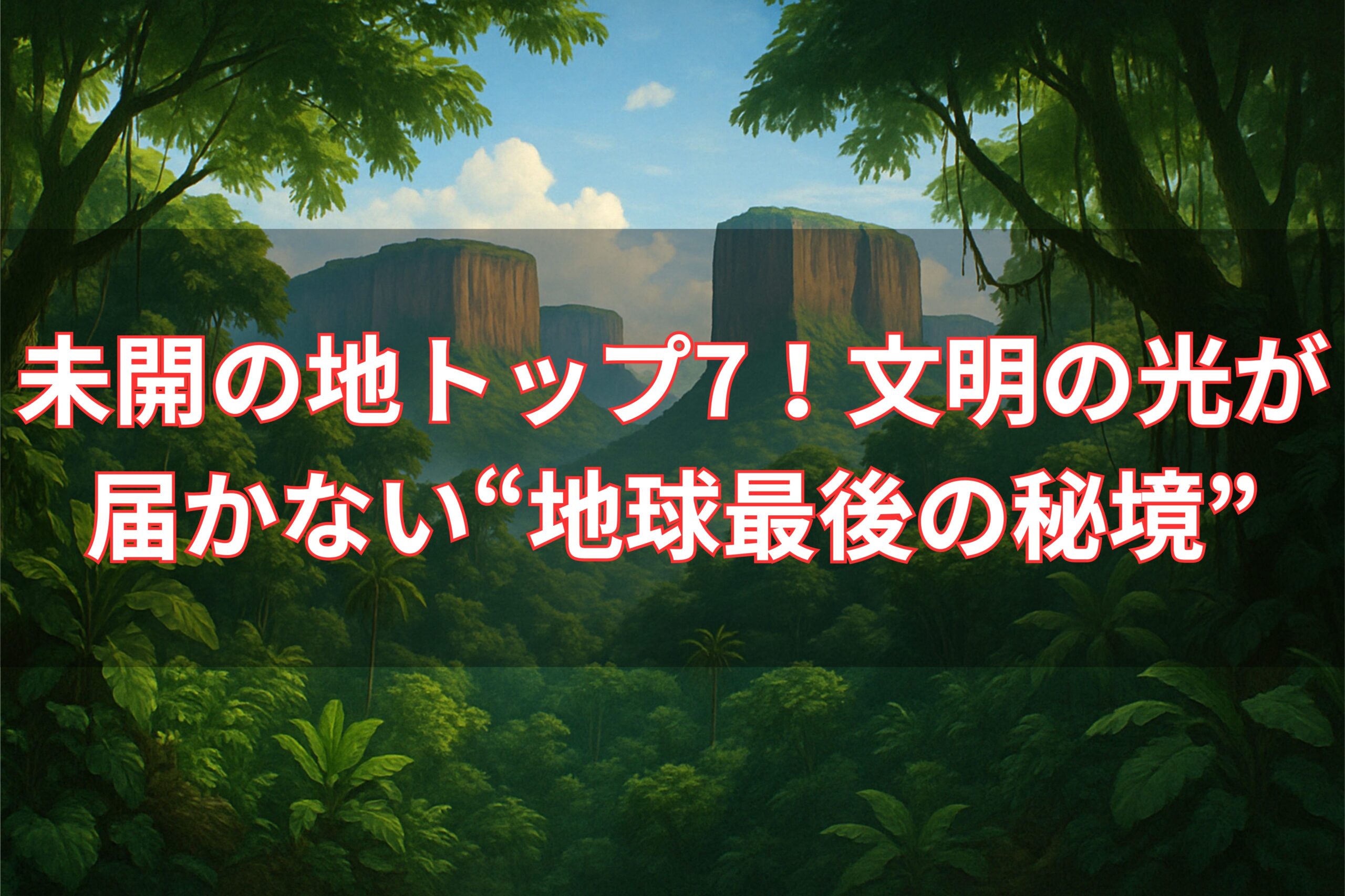 未開の地トップ7！文明の光が届かない“地球最後の秘境”